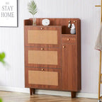 Armadietto moderno minimalista, scarpiera giapponese in rattan, armadietto da letto, piccolo mobile per la casa