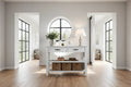 42 Wood Sofa Table with 2 Storage Drawers and 2 Tiers Shelves