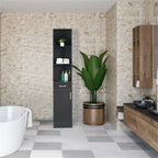 1 Door 1 Drawer 3 Compartments High Cabinet Bathroom