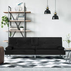 vidaXL Sofa Bed Foldable Sleeper Sofa Couch Bed with Cup Holders Faux Leather - 78.7 x 35 x 27.6